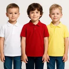 Camisas Polo Infantil - Juvenil Gola Polo Piquet do 1 ao 16 Menino Moda Básica