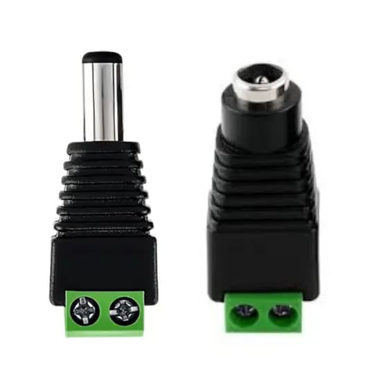 20 Conector Borne P4 10 Macho e 10 Fema Câmera e Fita Led
