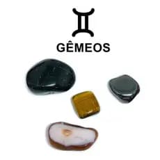 Pedras Signo Gêmeos Cristais Pedra Natural Zodíaco
