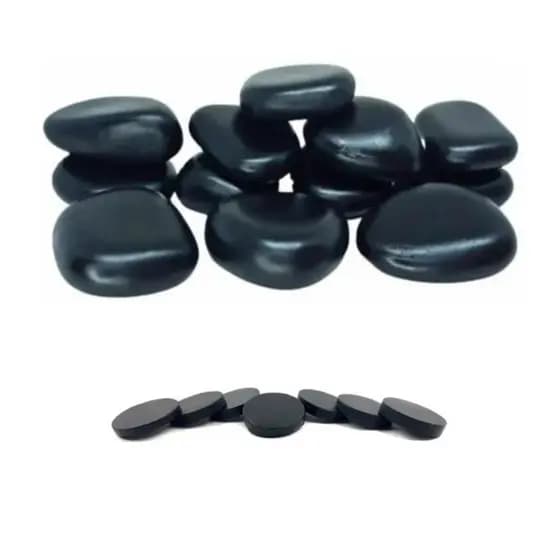 Kit 12  Pedras Quentes Vulcânicas + Podal 10 pcs