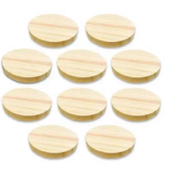 10 bolacha de madeira para artesanato disco madeira pinus 9cm