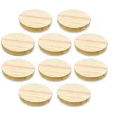 10 bolacha de madeira para artesanato disco madeira pinus 9cm