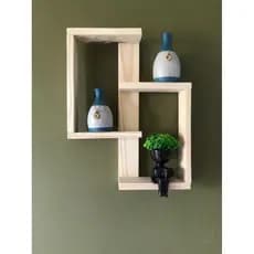 Nicho decorativo criativo de madeira pinus com prateleiras múltiplas , excelente para decoração de salas cozinhas escritórios quartos banheiro