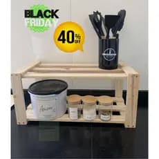 Estante multiuso madeira 100%pinus prateleira madeira para cozinha organizador