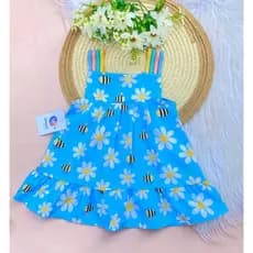 Vestido Infantil Menina Verão Fofo Estampado Abelhinhas- floral • Roupa Bebê Criança Moda Infantil Feminina promoção