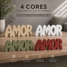 Letreiro Amor Enfeite Decorações para Casa  e Decoração para a Sala
