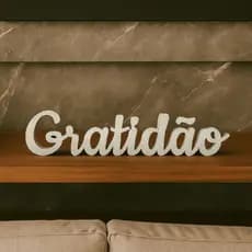 Enfeite Casa Gratidão decorações Letreiro