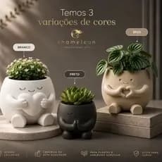 Kit Vasos Decorativo Criativo Bonequinhos fofos Suculenta