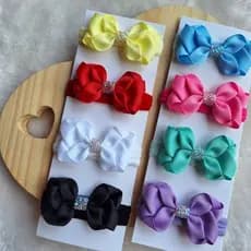 Kit 4 ou 8 Faixinhas de bebê laços Infantil Macia Menina tiara bebê