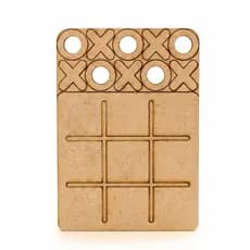Kit 30 Jogos Da Velha MDF Cru 10x10 Educativo Infantil Pintura Artesanato Escolar