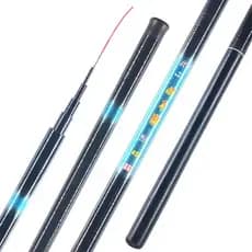Vara Telescópica De Pesca de mão Ultra Leve com 1,80m 2,40m 3,00m 3,60m 4,00m 5,00m 5,40m em fibra de vidro e carbono Tilapias represas pesqueiro