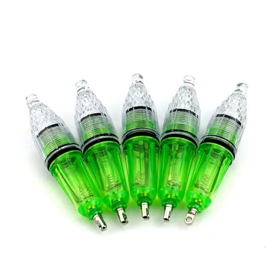 Kit com 02 Luminoso Lampada led de Pesca Noturna atraente de peixe espada Alto Mar profundidade Subaquatica fundo 12cm
