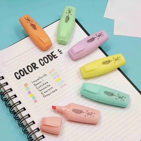 Marca Texto Mini Pastel BRW I Mini Marca Texto BRW