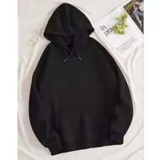 blusa de frio moletom canguru liso unissex preto envio imediato