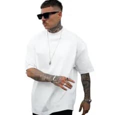 camiseta masculina oversized streetwear confortável 100% algodão moda urbana lisa