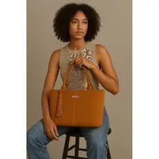 bolsa feminina  sacola em camurça sintético com alça fixa modelo inverno boho estilo tote elegante
