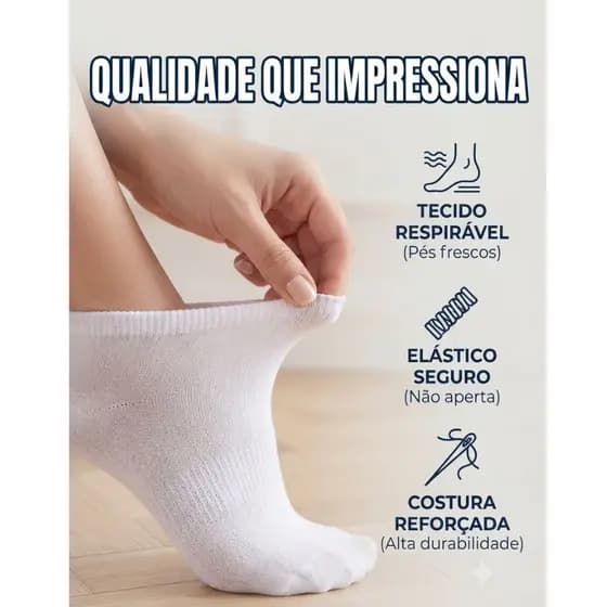 Kit 6 Pares de Meias  Masculina Feminina Unissex