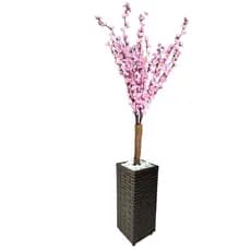Arvore Planta Artificial Cerejeira Rosa Bebe Com Vaso Grande Decorativo Enfeite Sala Casa Escritório
