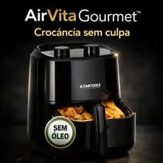 Air Fryer 3,4L 1200W Sem Óleo AirVita Gourmet™ Fritadeira Elétrica Saudável Rápida Antiaderente 220V