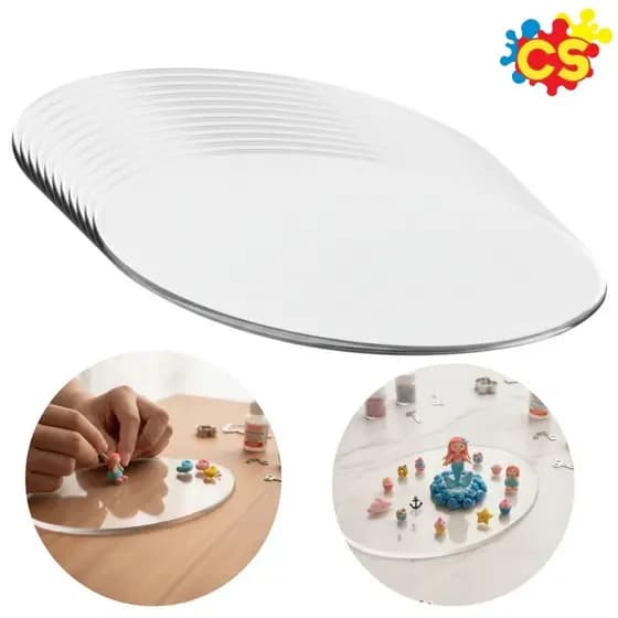 Base Acrílica Oval Tamanho 14 cm x 8 cm Com 10 unidades- Suporte pra Biscuit