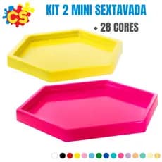 Kit 2 Mini Sextavada- Várias Cores