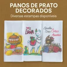 Pano de Prato Decorado 40x70cm – Alta Qualidade | Estampas Variadas | Colchões do Bairro