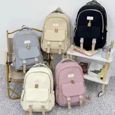 Mochila Reforçada Casal Feminina Escolar Grande Capacidade Mochila De Coreana Promocao
