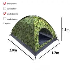 Barraca Camping 2 Lugares Colorido Barraca De Acampamento Adulto 2 Pessoas Camuflado Promoção