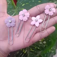 Kit 3 Clipes Flores Personalizados| | Clips Papelaria fofa e criativa , Planner, Bullet Journal Scrapbook, Agendas