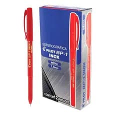 Caneta Esferográfica Vermelha | BP-1 Inox 1.0mm Pilot
