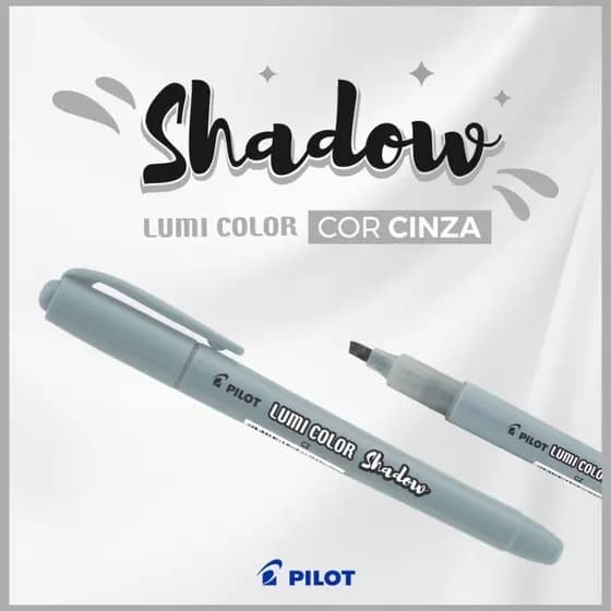 Caneta Marca Texto Lumi Color Shadow Cinza Pilot