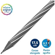 Caneta Esferográfica CIS 0.7mm Spiro | Preta