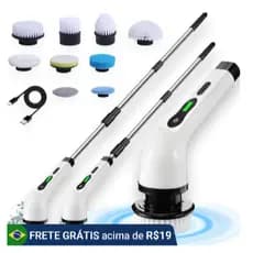 Esfregão Elétrico 9 Em 1 Sem fio Escova De Limpeza Pesada Multiuso 360 Recarregável Giratória
