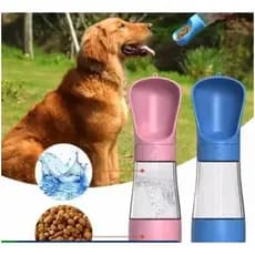 Garrafa Portátil Passeio Cachorro Pet Bebedouro Comedouro