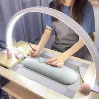 Luminária Led Meia Lua De Mesa Ring Light Estética