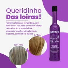 Shampoo Blonde Fairy Coiffer 300ml Desamarelador e Matizador