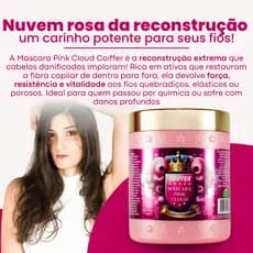 Máscara Pink Cloud Coiffer 500g Reconstrução Extrema Capilar