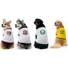 Roupa Pet Times de Futebol Torcida Cachorro Macho