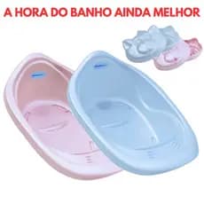 Banheira 22 litros infantil menino menina resistente com saboneteira