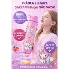 Squeeze Garrafa Hello Kitty ou Meninas Super Poderosas BPA Free Lancheira Academia Viagem 750ml
