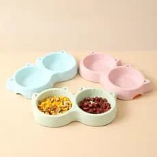 Comedouro Duplo Gato Luxo Pet 250 Ml ROSA