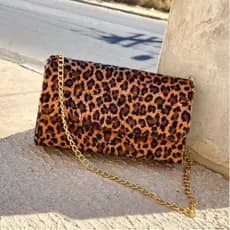 Bolsa Feminina Pequena Clutch Balada animal print
