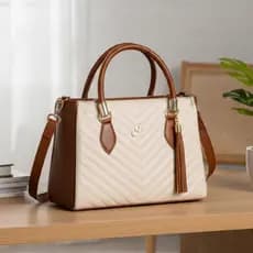 Bolsa Feminina com Alça Duo Color Quadrada Immateriale