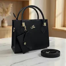 Bolsa Feminina com Alça Transversal Removível Textura Croco e Carteira em Pingente