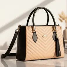 Bolsa Feminina Duo Color com Alça de Mão e Transversal Immateriale Exclusiva