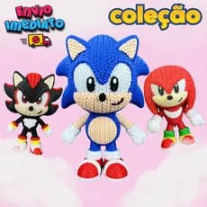Bonecos Sonic e Shadow the Hedgehog articulados colecionáveis