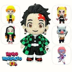 Bonecos Demon Slayer Amigurumi – Coleção Tanjiro • Nezuko • Zenitsu • Inosuke