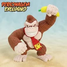 Boneco Donkey Kong Colecionável Estilo Crochê