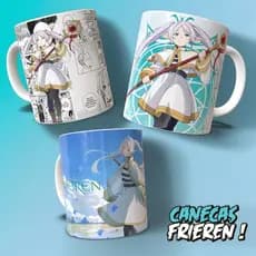 Caneca Frieren Premium Anime Sousou no Frieren Coleção Geek Presente Otaku Porcelana