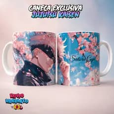 Caneca Satoru Gojo Jujutsu Kaisen Premium Anime Geek Porcelana Presente Otaku Colecionável